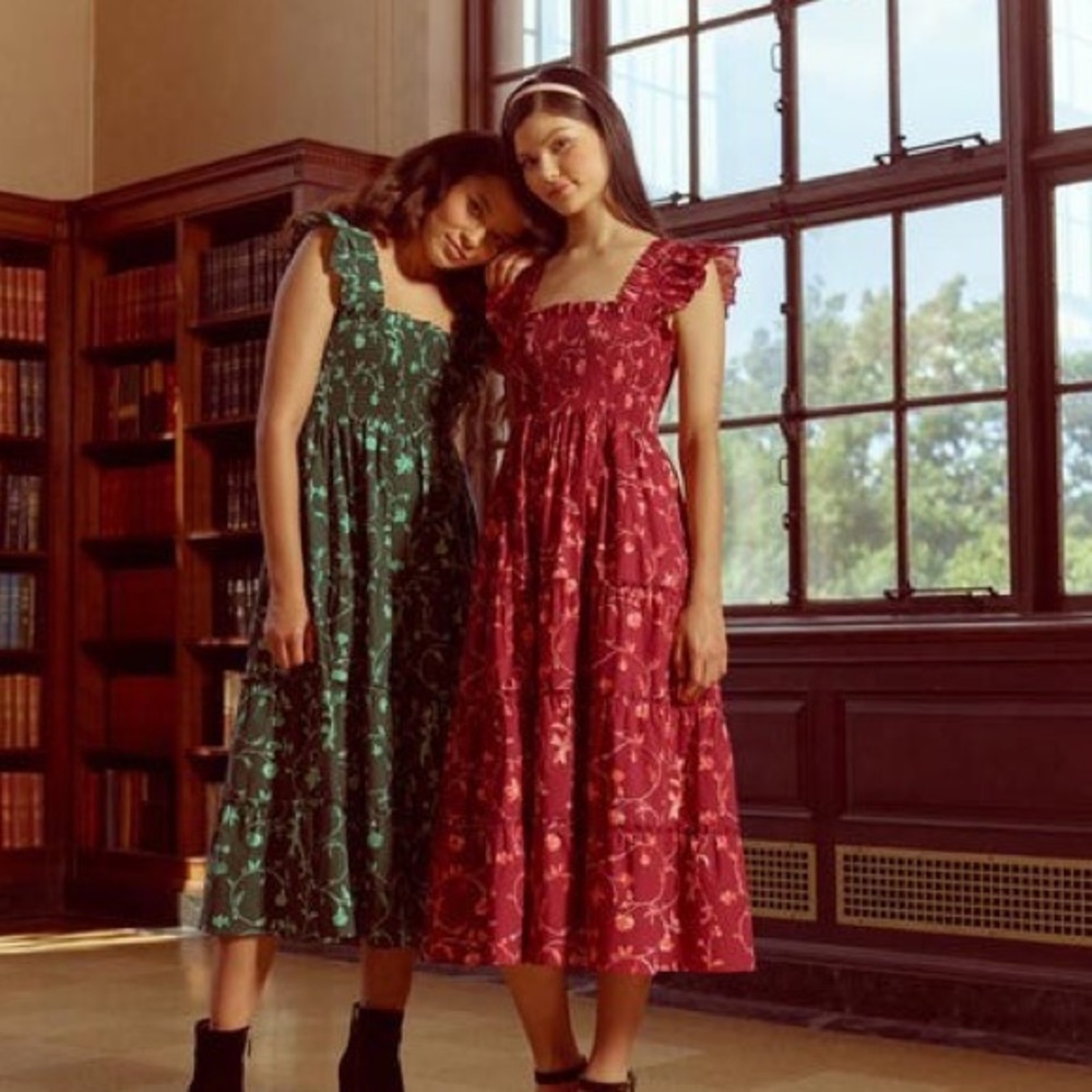 Hill House Ellie Nap Dress Botanical Burgundy